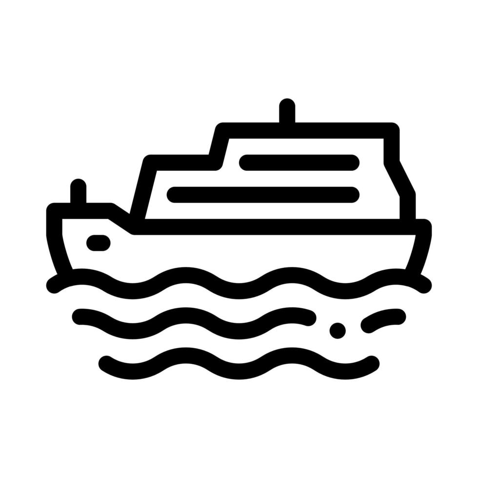 illustration de contour vectoriel icône bateau de plaisance