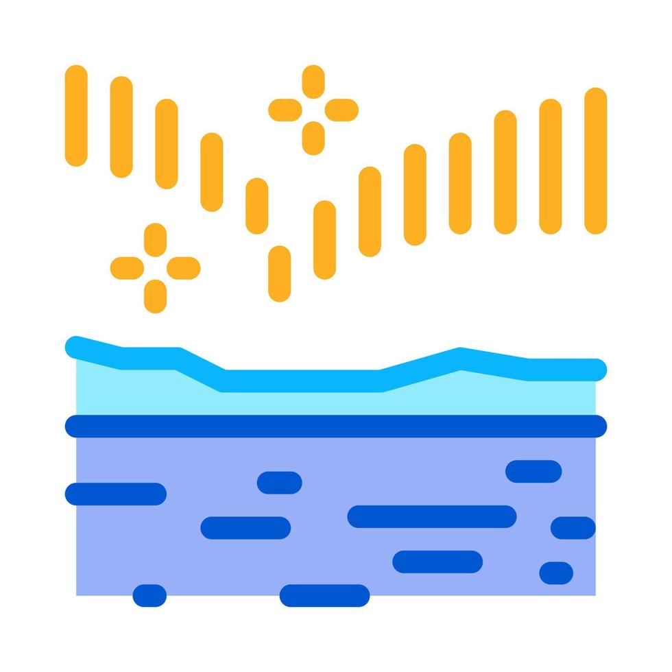 illustration du symbole de contour vectoriel de l'icône des lumières du nord