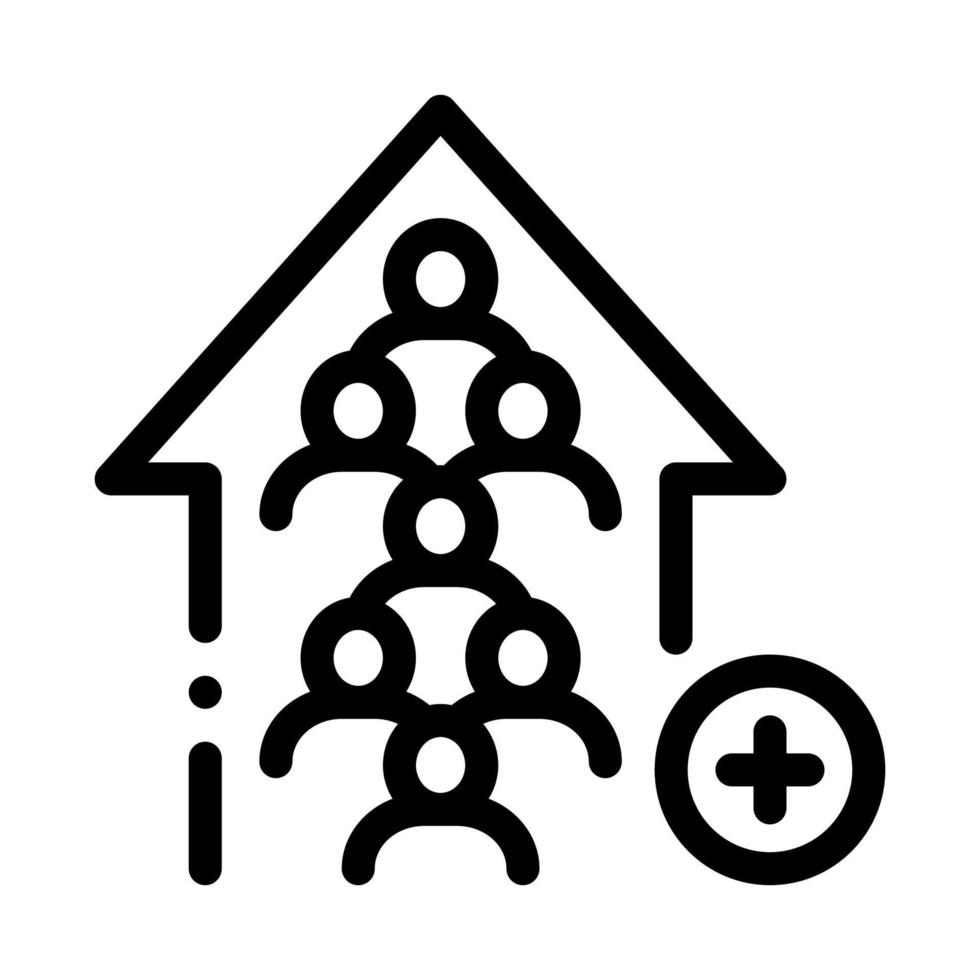 illustration vectorielle de l'icône du taux de croissance de l'équipe vecteur