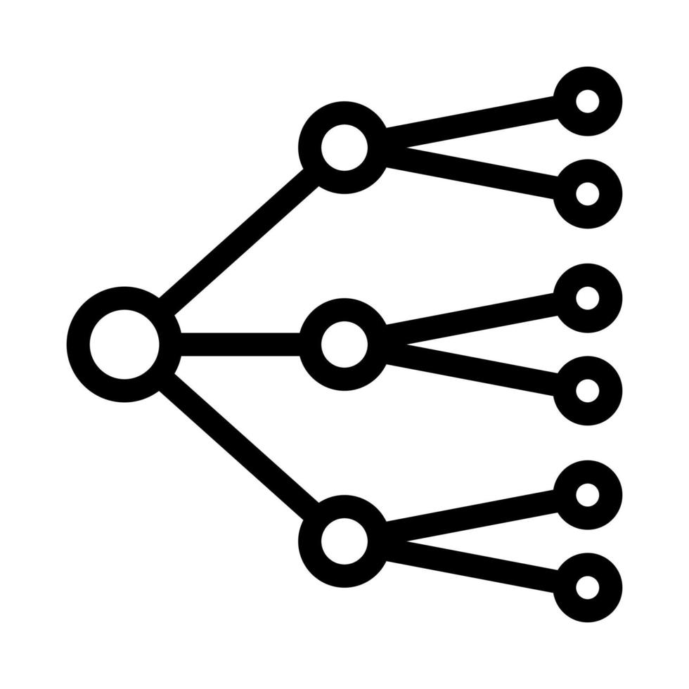 icône de ligne de réseau de neurones signe d'illustration vectorielle vecteur