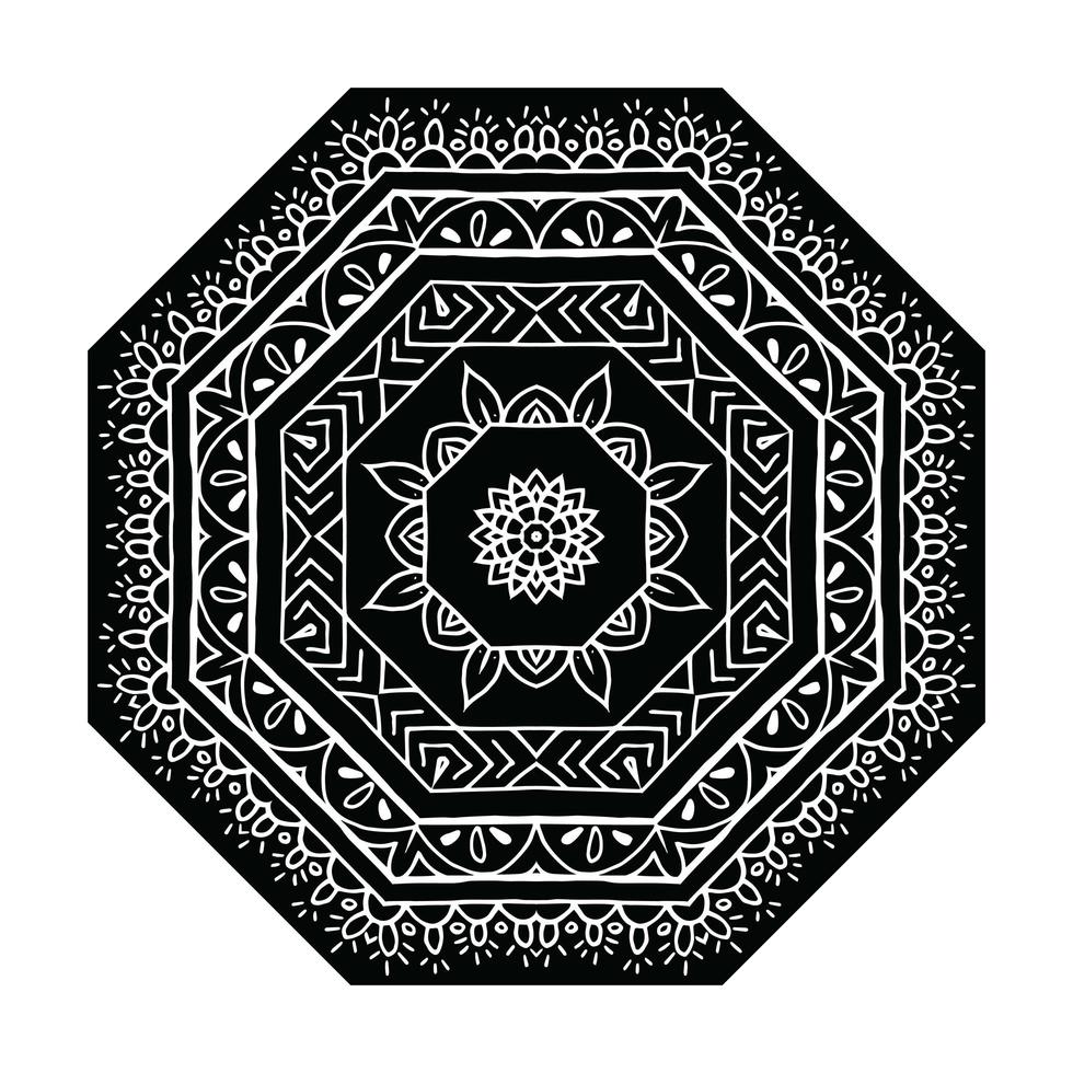 mandala ethnique floral. vecteur