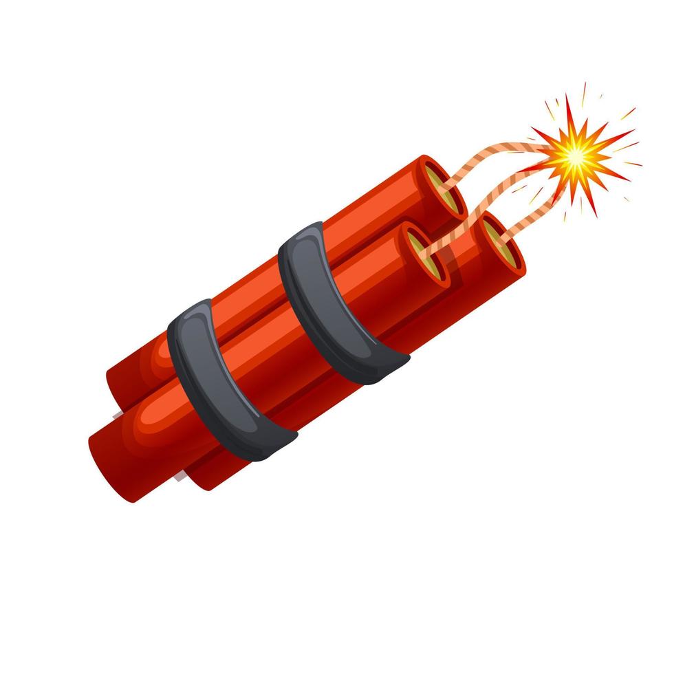 illustration vectorielle de dessin animé de feu de dynamite vecteur