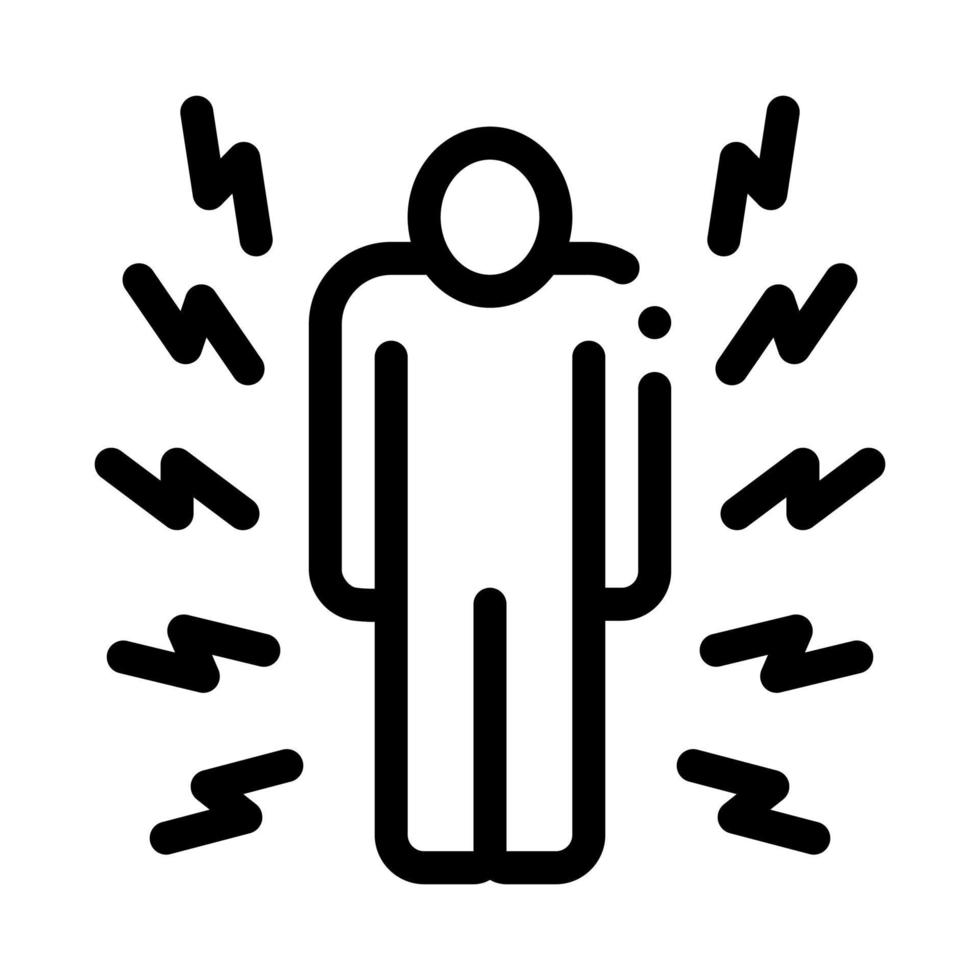 illustration vectorielle de l'icône de la douleur du corps entier vecteur