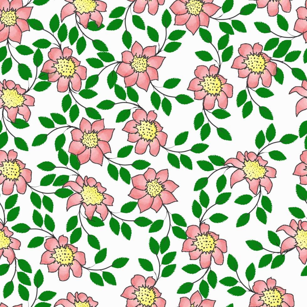 motif floral sans soudure vecteur