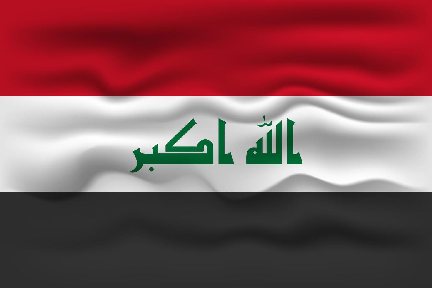 agitant le drapeau du pays irak. illustration vectorielle. vecteur