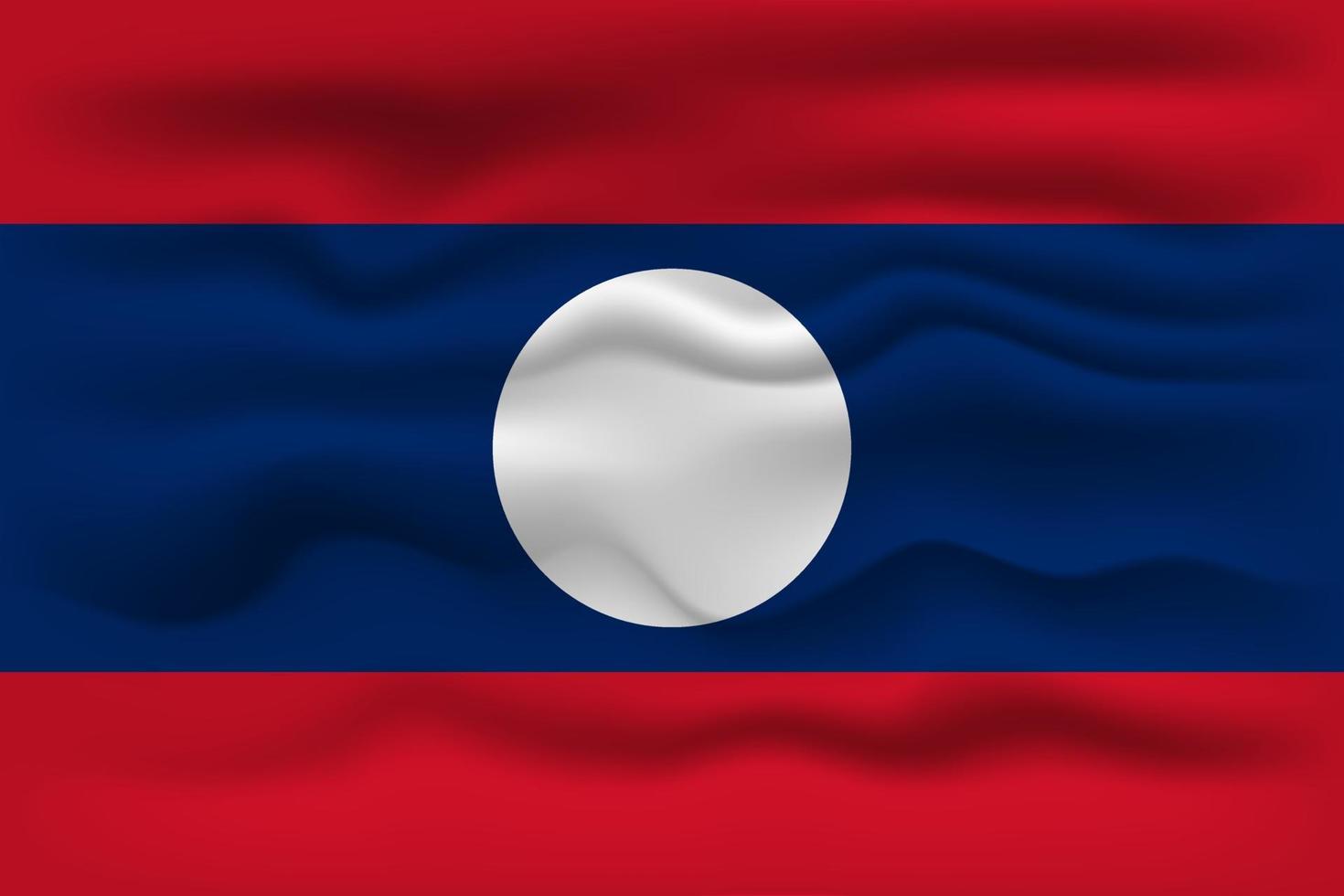 agitant le drapeau du pays laos. illustration vectorielle. vecteur