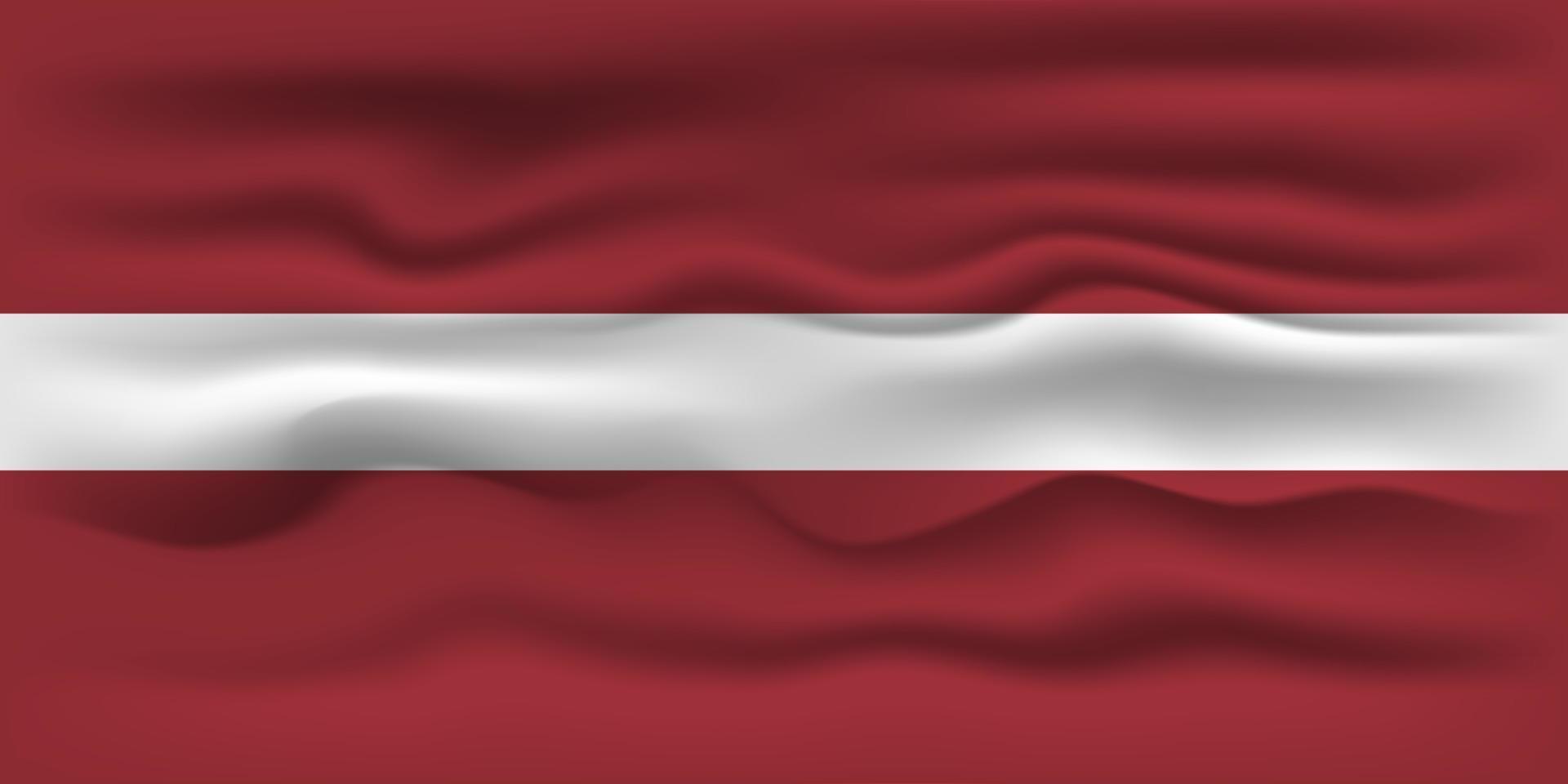 agitant le drapeau du pays Lettonie. illustration vectorielle. vecteur
