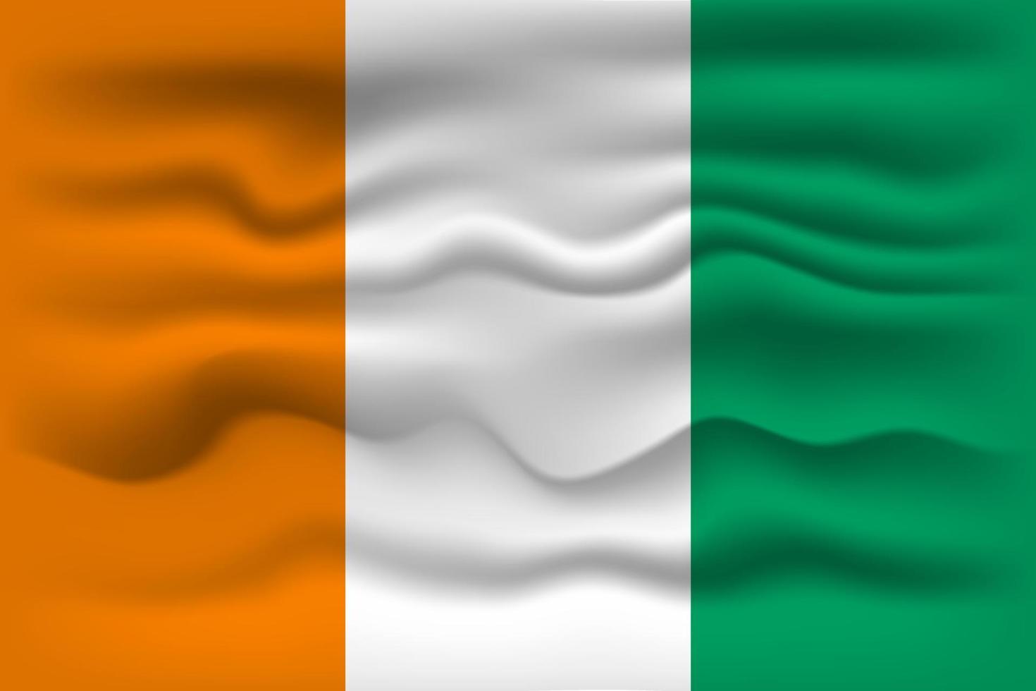 agitant le drapeau du pays côte d'ivoire. illustration vectorielle. vecteur