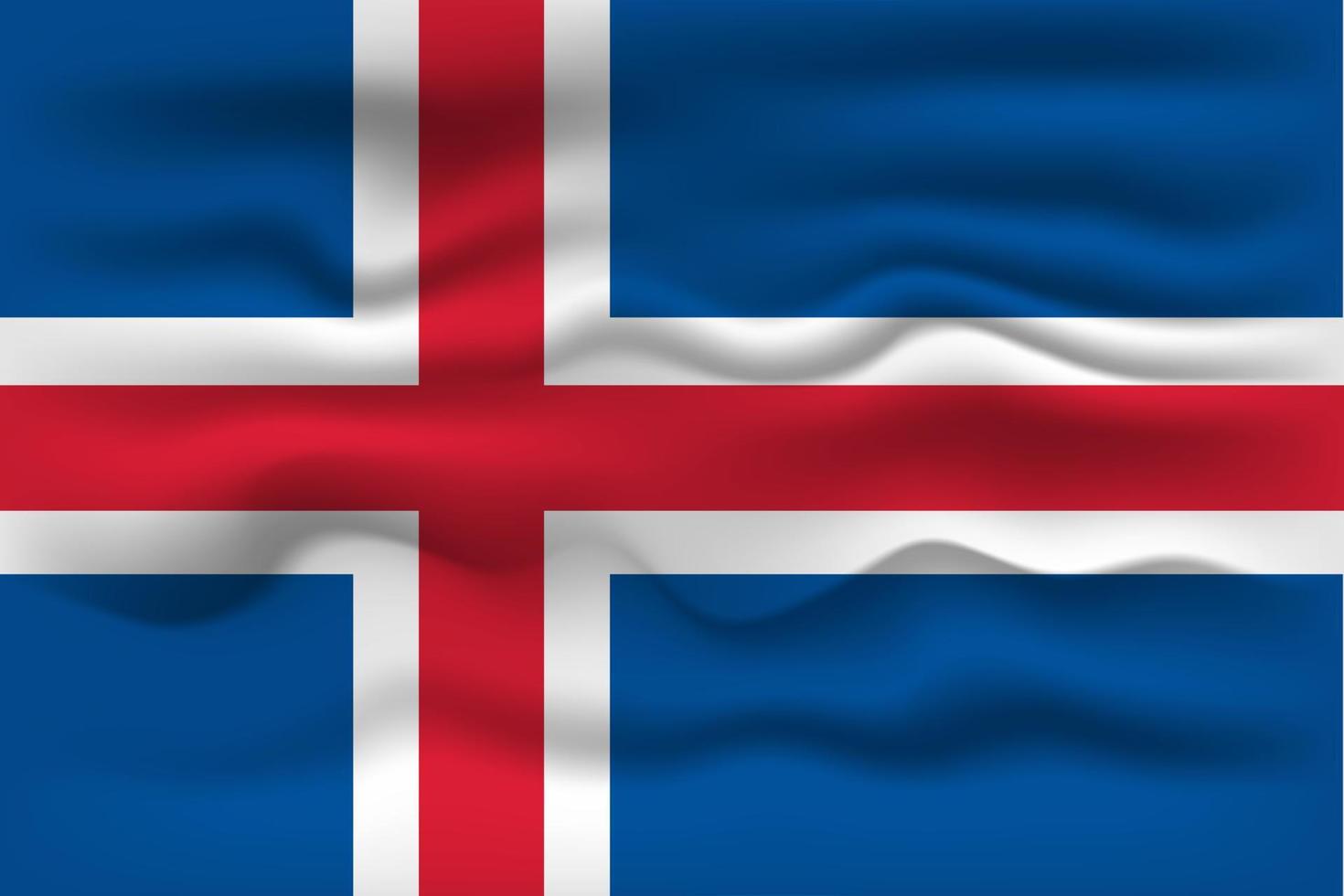 agitant le drapeau du pays islande. illustration vectorielle. vecteur