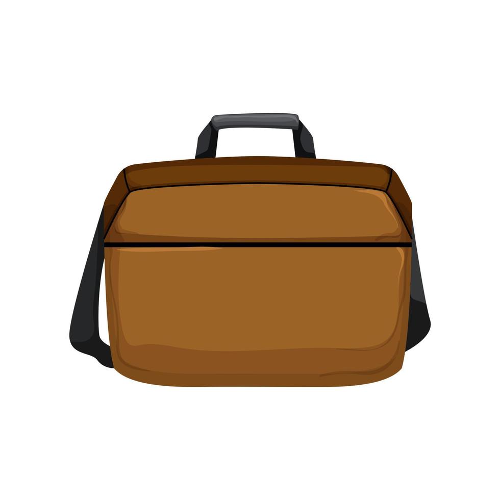 illustration vectorielle de dessin animé sac ordinateur portable en cuir vecteur