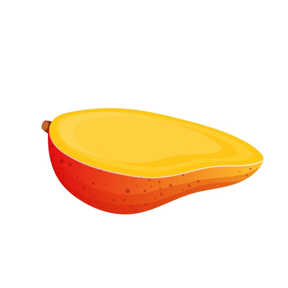 illustration vectorielle de mangue coupée dessin animé vecteur