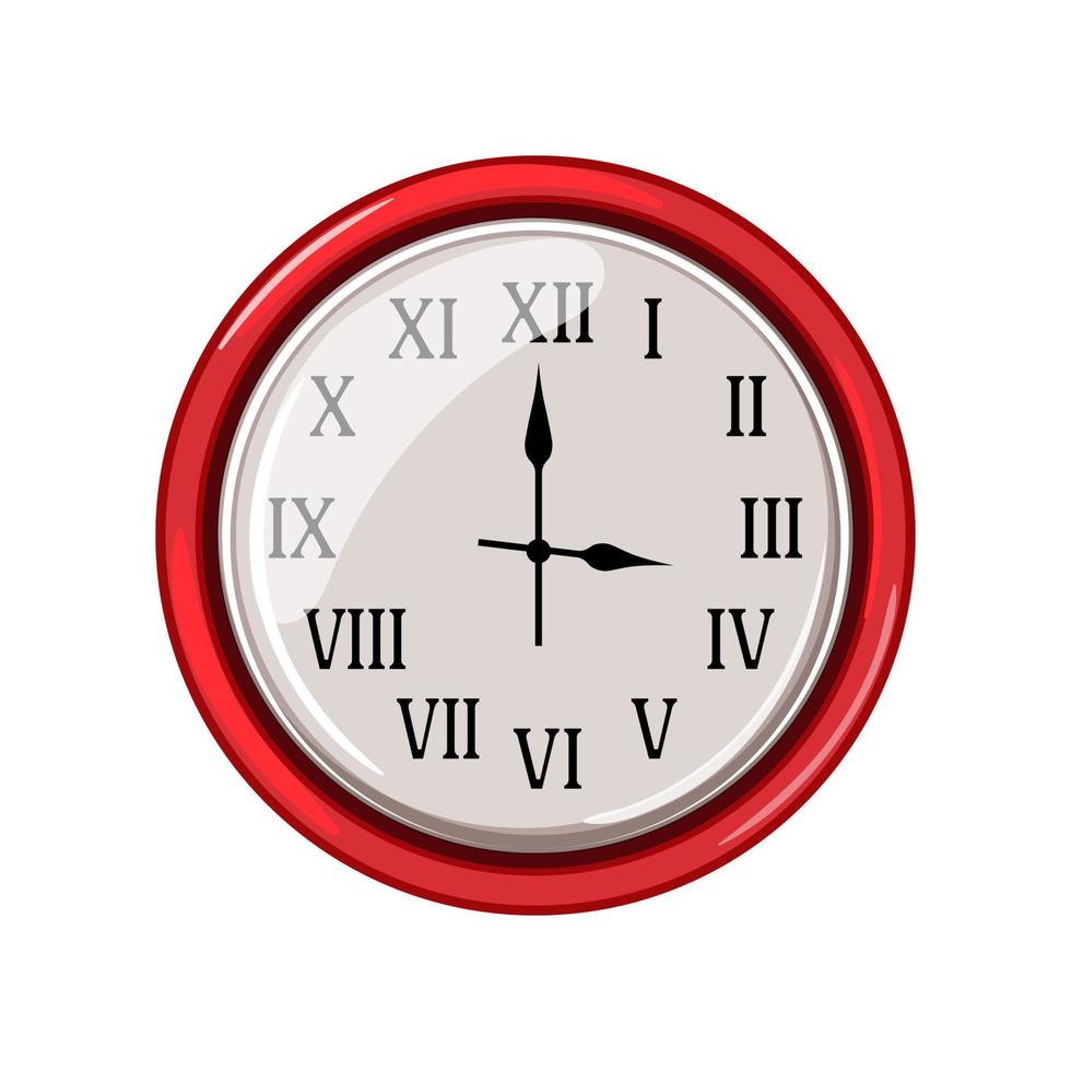 illustration vectorielle de minute horloge murale dessin animé vecteur