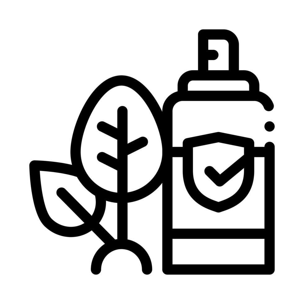 pulvérisation plante feuille icône vecteur contour illustration