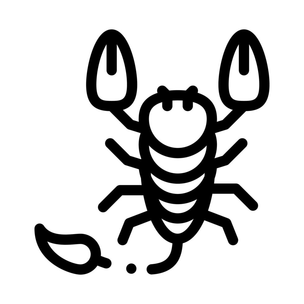 illustration de contour vectoriel icône scorpion