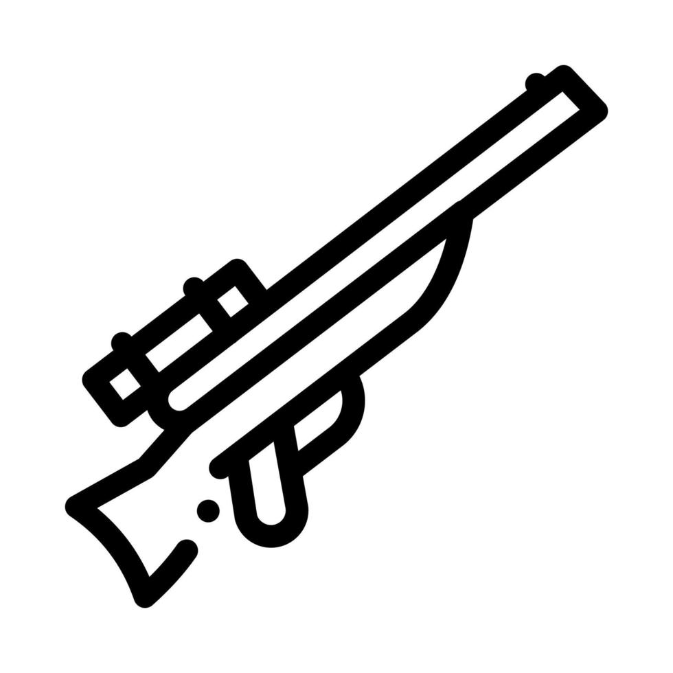 illustration de contour vectoriel icône fusil de chasse