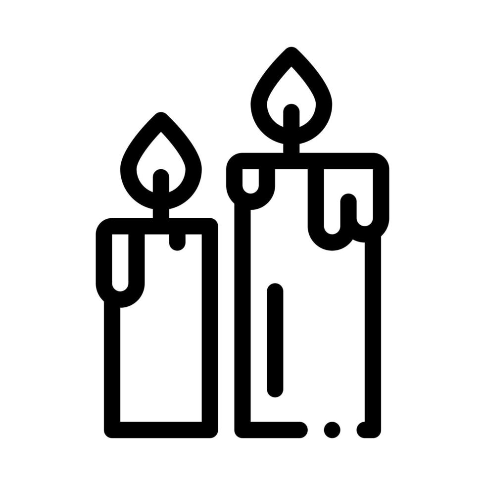 illustration de contour vectoriel icône bougies aromatiques
