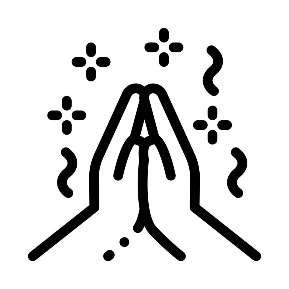 harmonie mains icône illustration de contour vectoriel