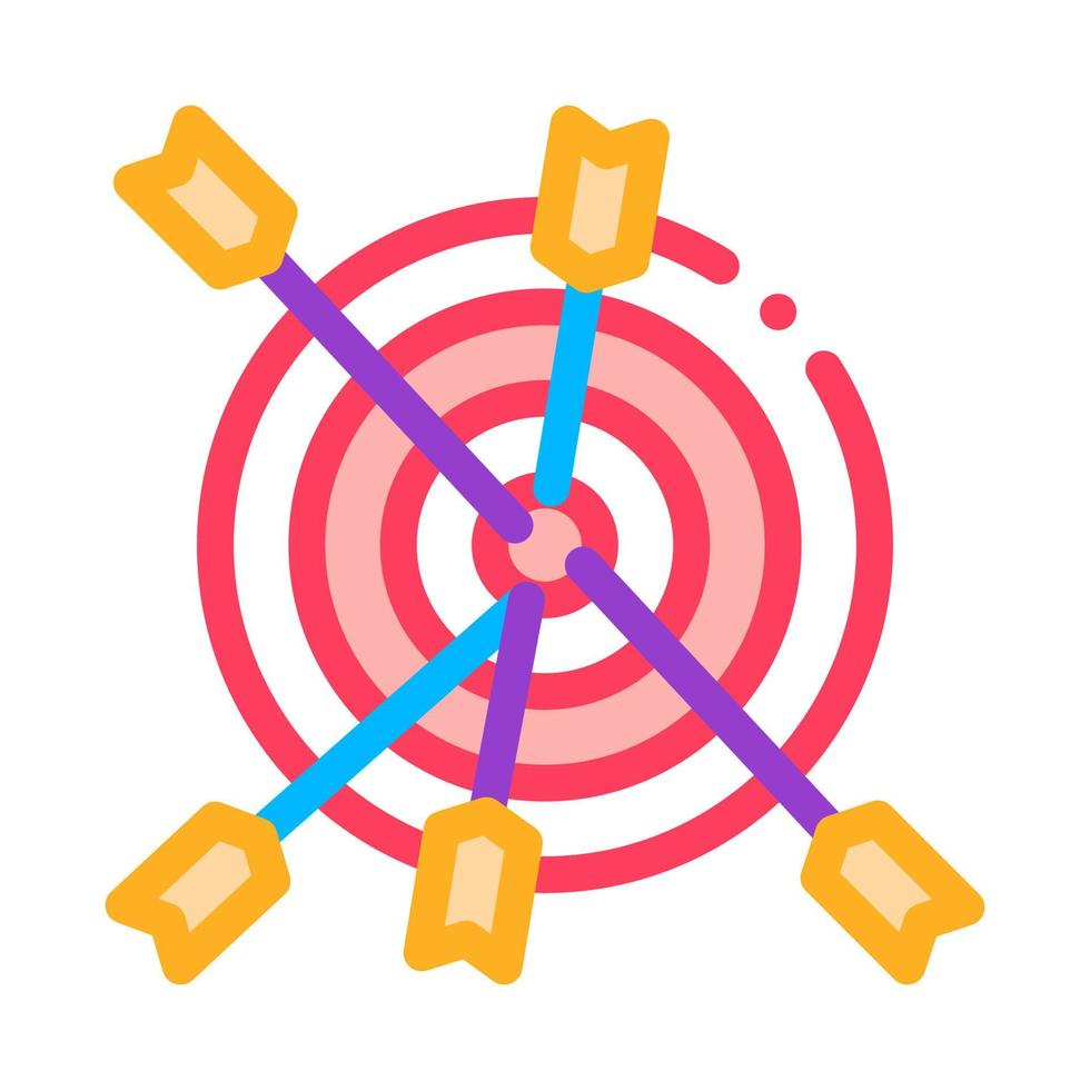 illustration de contour vectoriel icône fléchettes