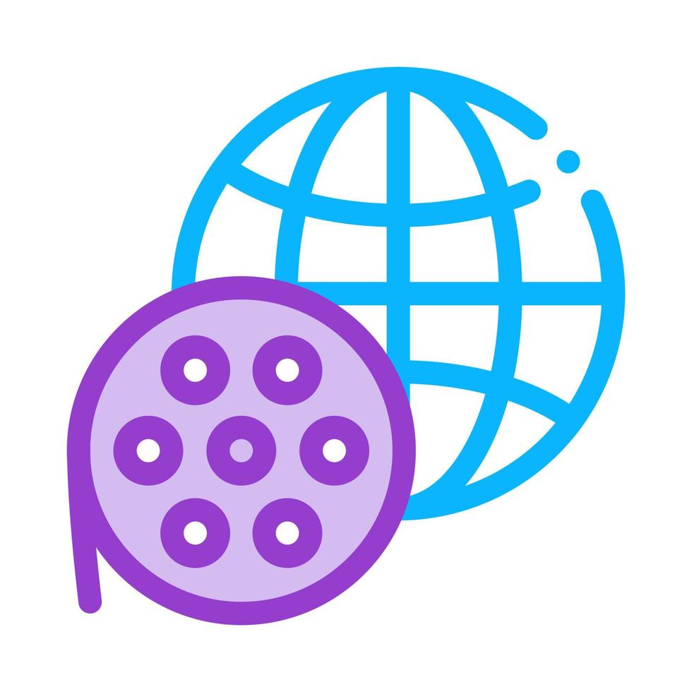 illustration vectorielle de l'icône de la technologie d'enregistrement mondiale vecteur