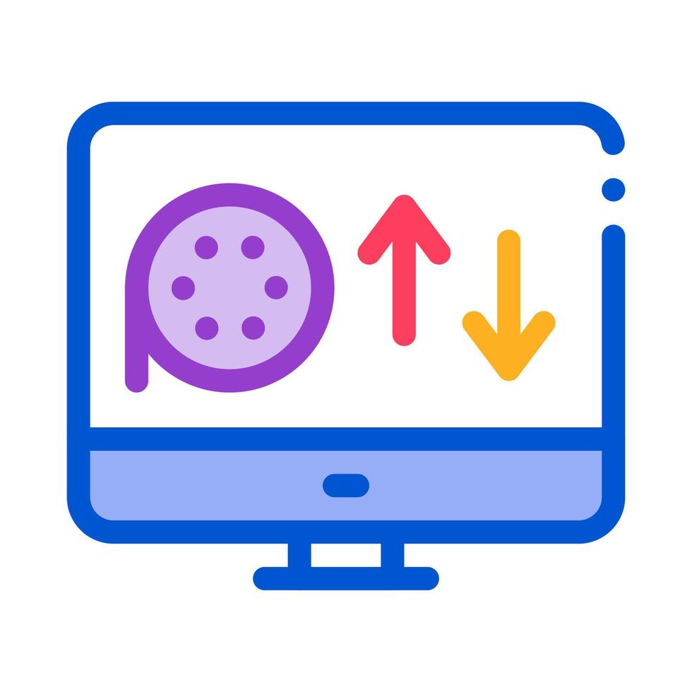 disques en ligne visualisation icône illustration de contour vectoriel