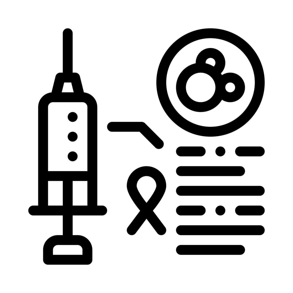 illustration de contour vectoriel icône injection médicale