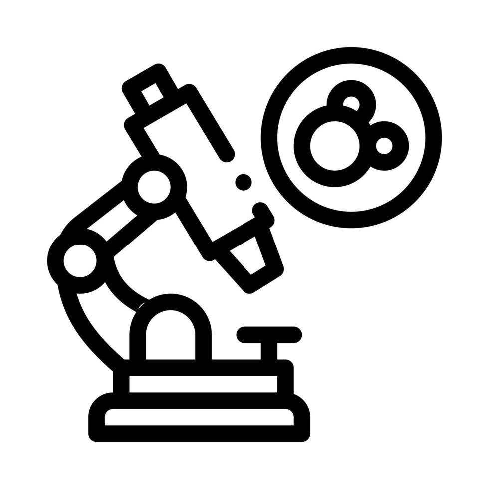 microscope pour l'illustration vectorielle de l'icône de la médecine vecteur