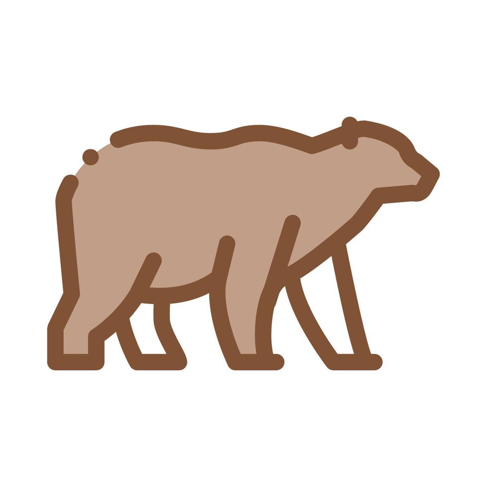 illustration de contour vectoriel icône ours malaisien