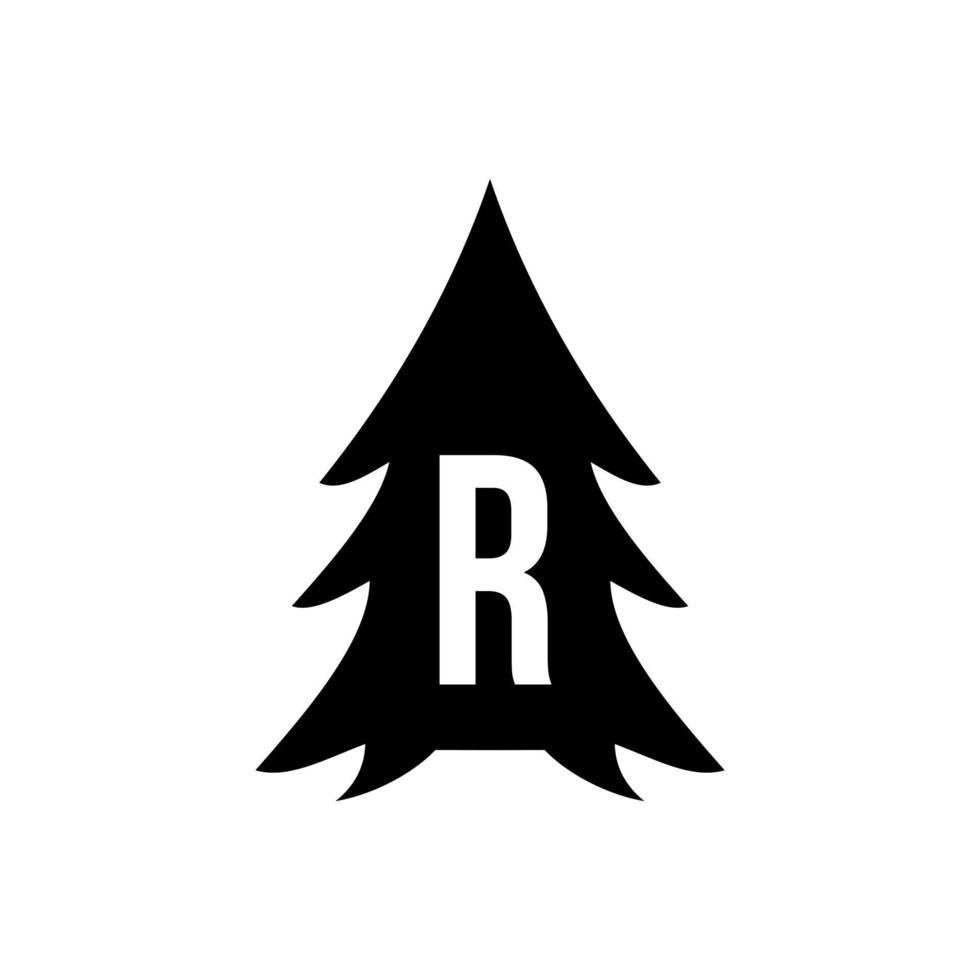 création de logo lettre r pin vecteur