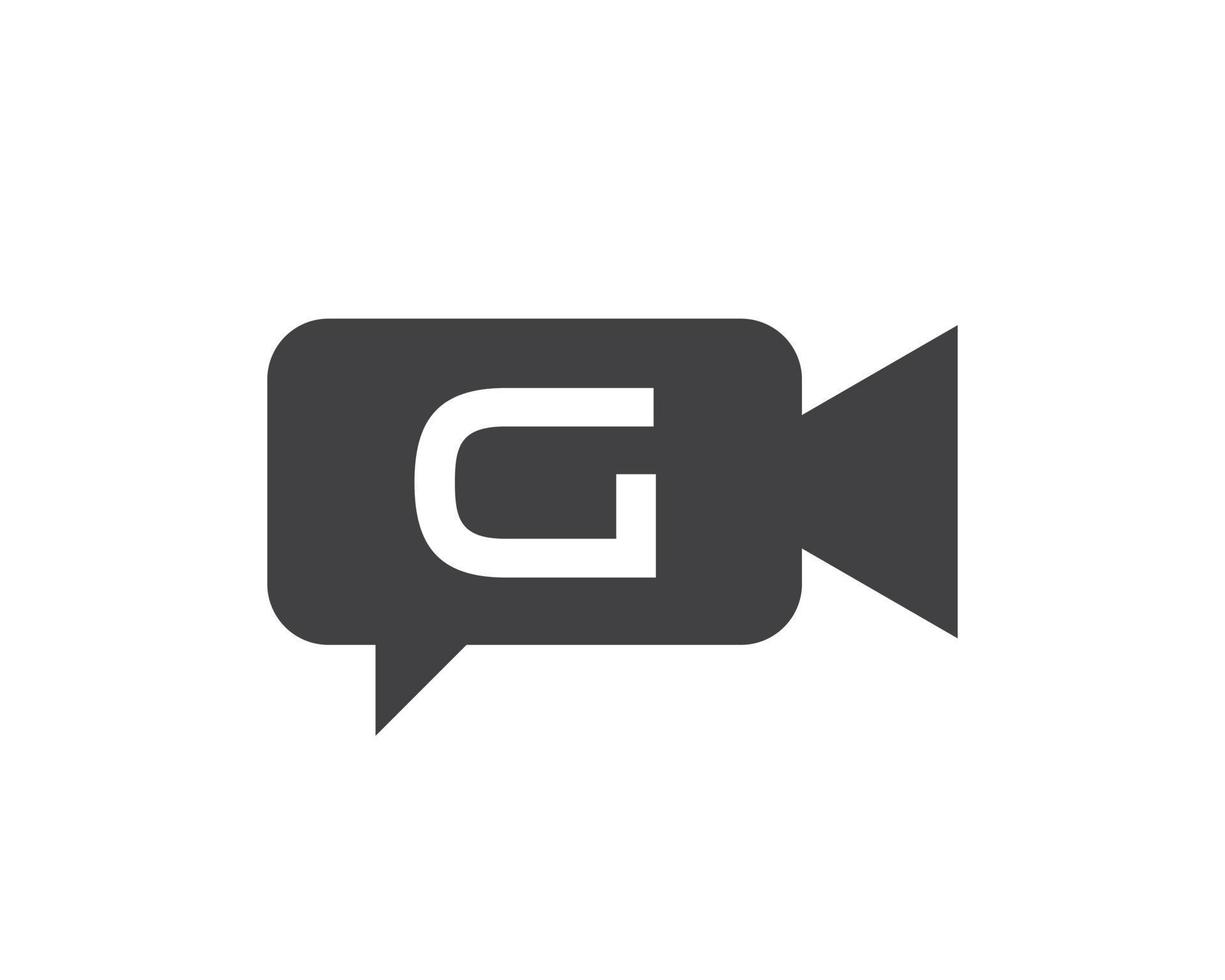 logo du podcast. création de logo de médias lettre g vecteur