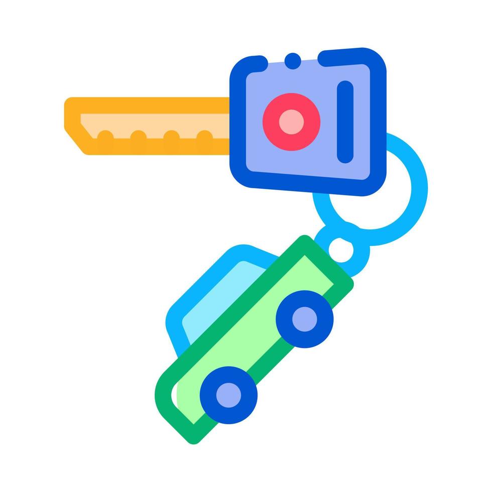 illustration de contour vectoriel icône clés de voiture
