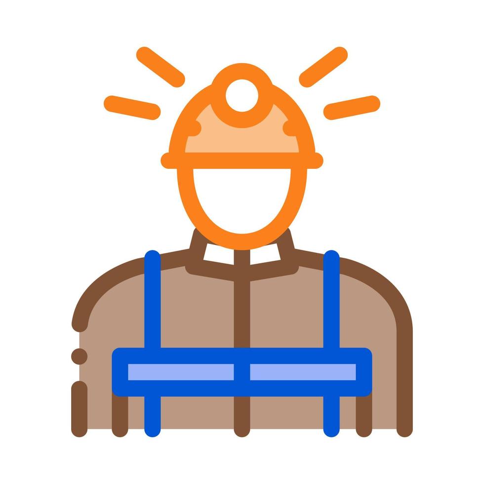 illustration vectorielle de l'icône du travailleur mineur vecteur