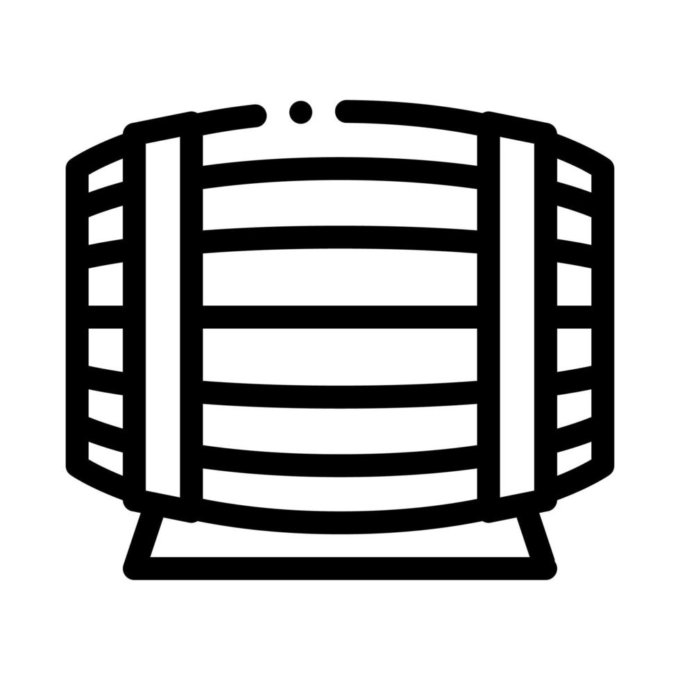 tonneau en bois pour illustration de contour vectoriel icône produits vinicoles