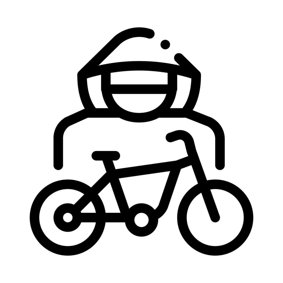 vélo vol icône vecteur contour illustration