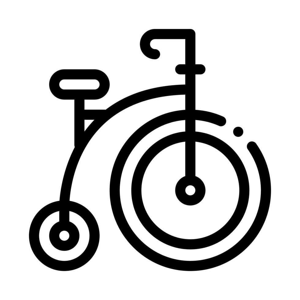 penny farthing icône illustration de contour vectoriel