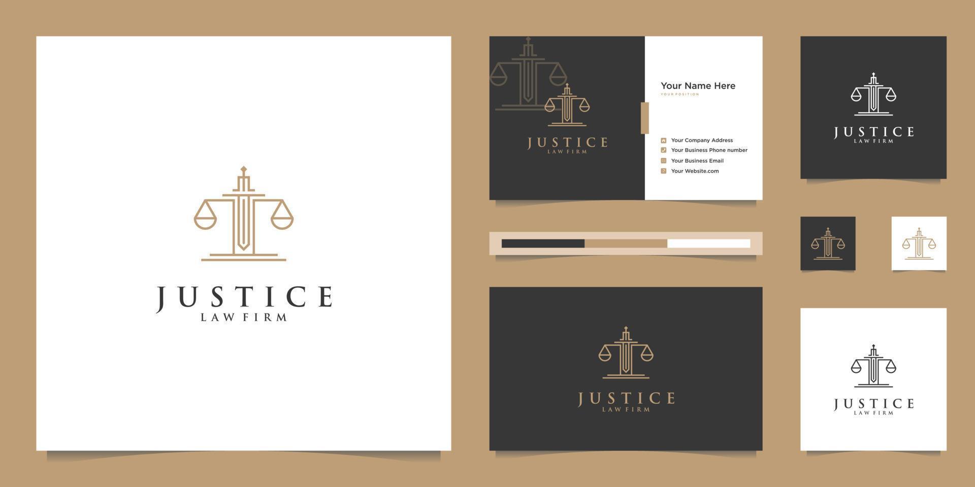 symbole de la loi de la justice premium. cabinet d'avocats, cabinets d'avocats, services d'avocats, inspiration de conception de logo de luxe. vecteur