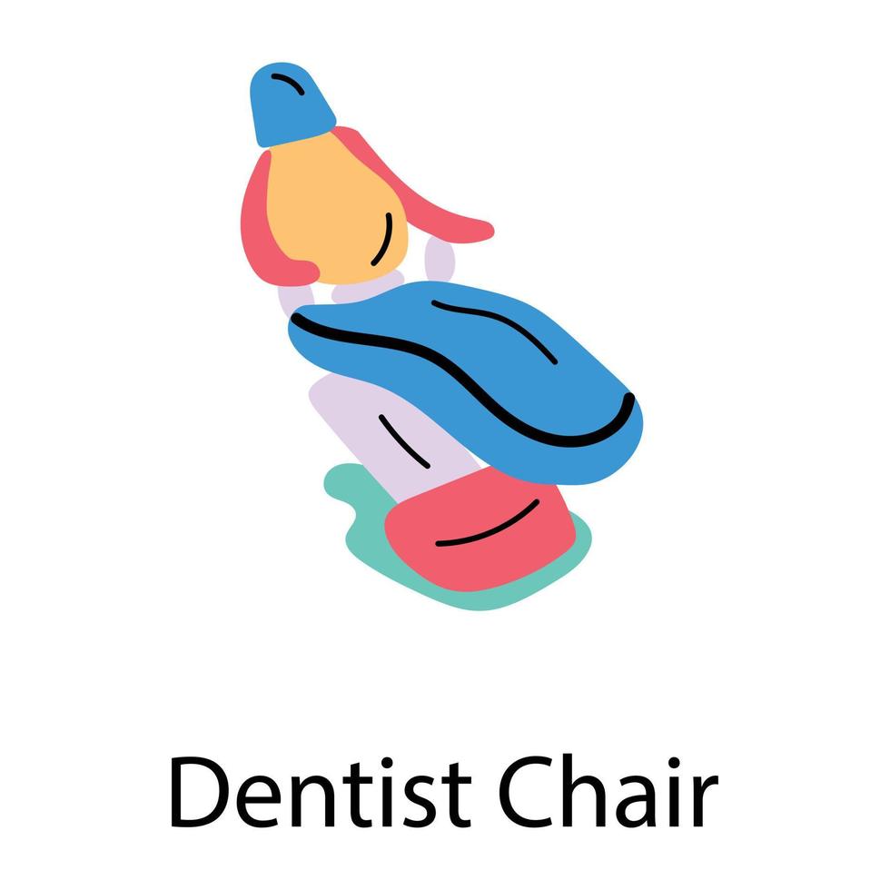 fauteuil de dentiste tendance vecteur