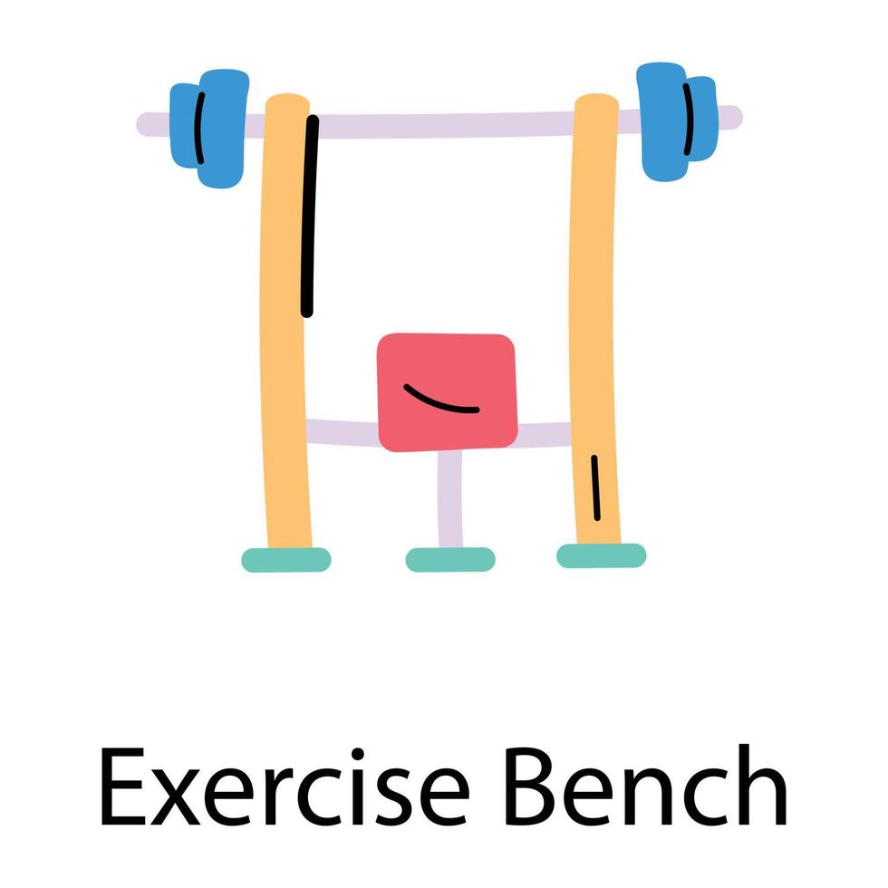 banc de musculation tendance vecteur