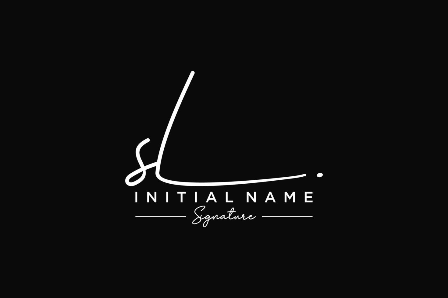 vecteur de modèle de logo de signature initiale sl. illustration vectorielle de calligraphie dessinée à la main.