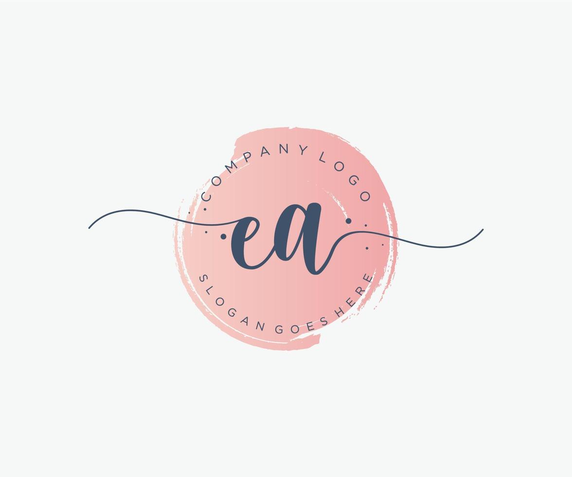 initiale ea logo féminin. utilisable pour les logos nature, salon, spa, cosmétique et beauté. élément de modèle de conception de logo vectoriel plat.