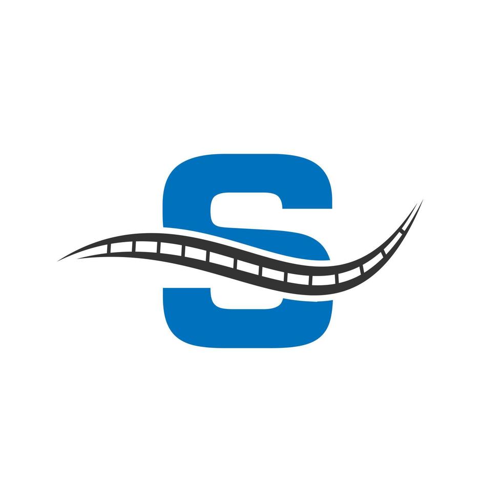 logo de transport avec concept de lettre s vecteur