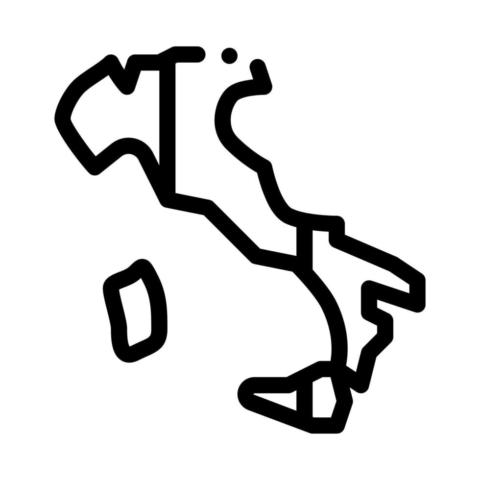 italie pays carte icône vecteur contour illustration
