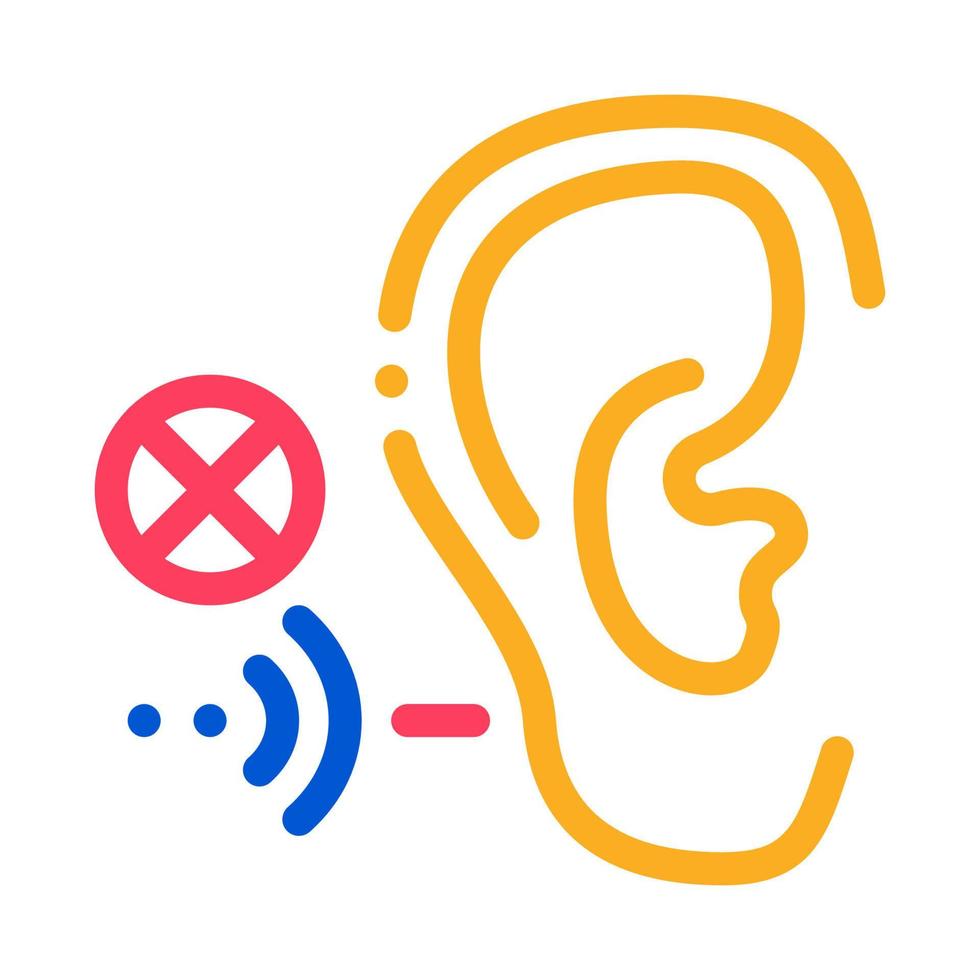 illustration vectorielle de l'icône de la déficience auditive vecteur