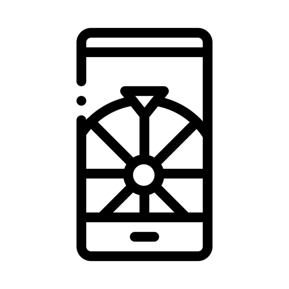 illustration vectorielle de l'icône de roulette de téléphone vecteur