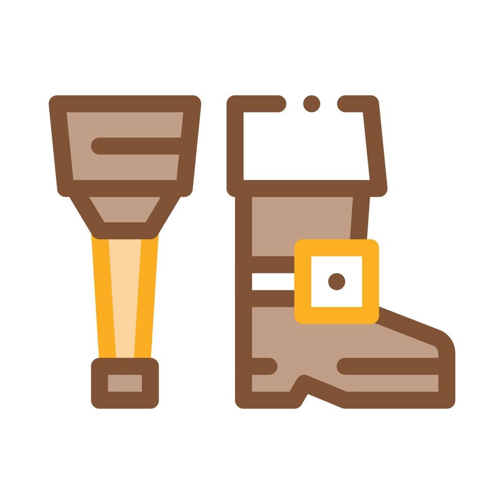 illustration vectorielle de l'icône de la jambe en bois vecteur