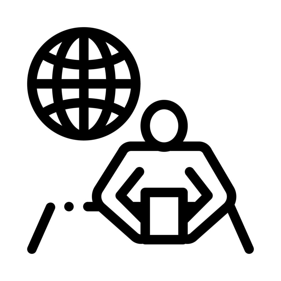 illustration vectorielle de l'icône de nouvelles mondiales vecteur