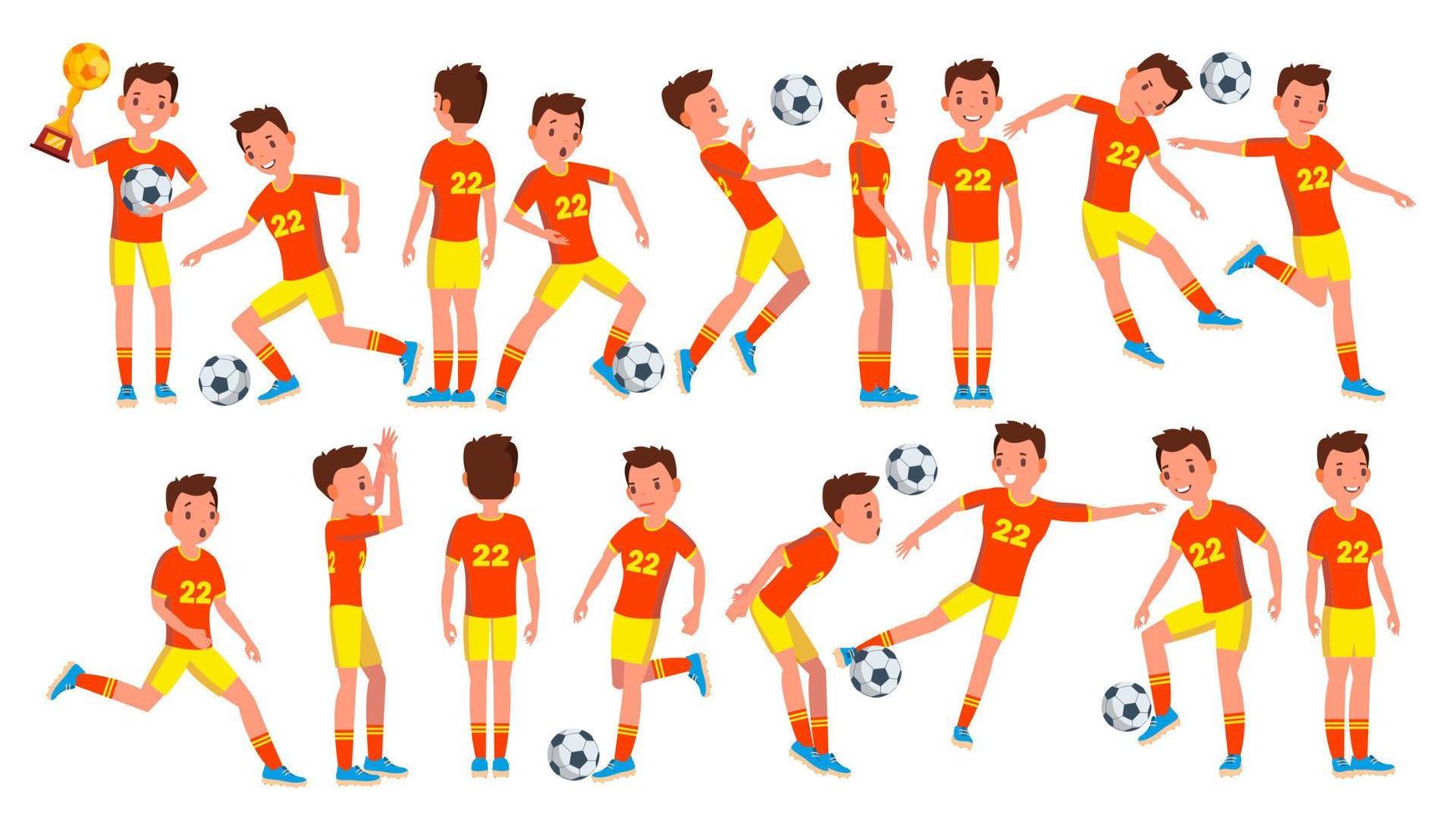 football homme joueur vecteur masculin. domaine. formation. gardien de but. illustration de personnage de dessin animé athlète