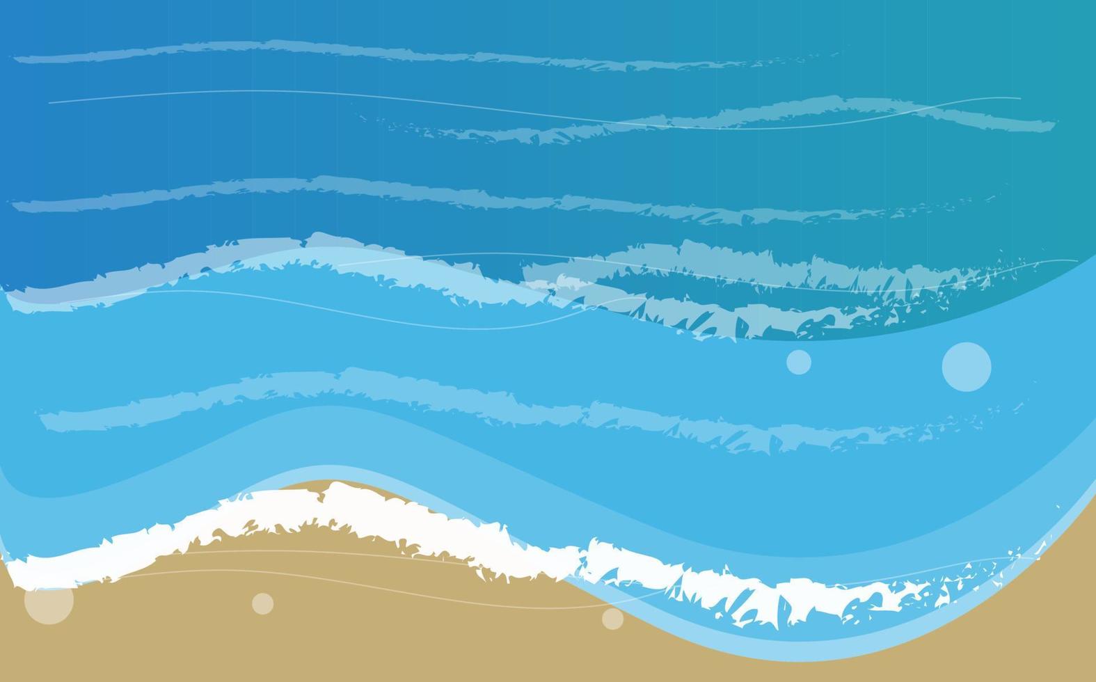 belles vagues de la mer au format vectoriel. vecteur