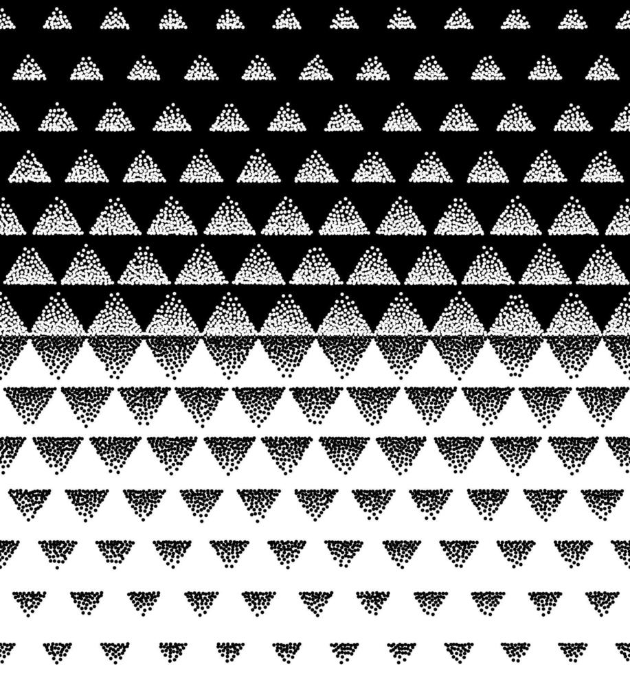 vecteur de motif triangulaire demi-teinte. triangle noir et blanc demi-teinte grille motif dégradé abstrait géométrique. modifiable peut être utilisé pour le fond d'écran de la page Web