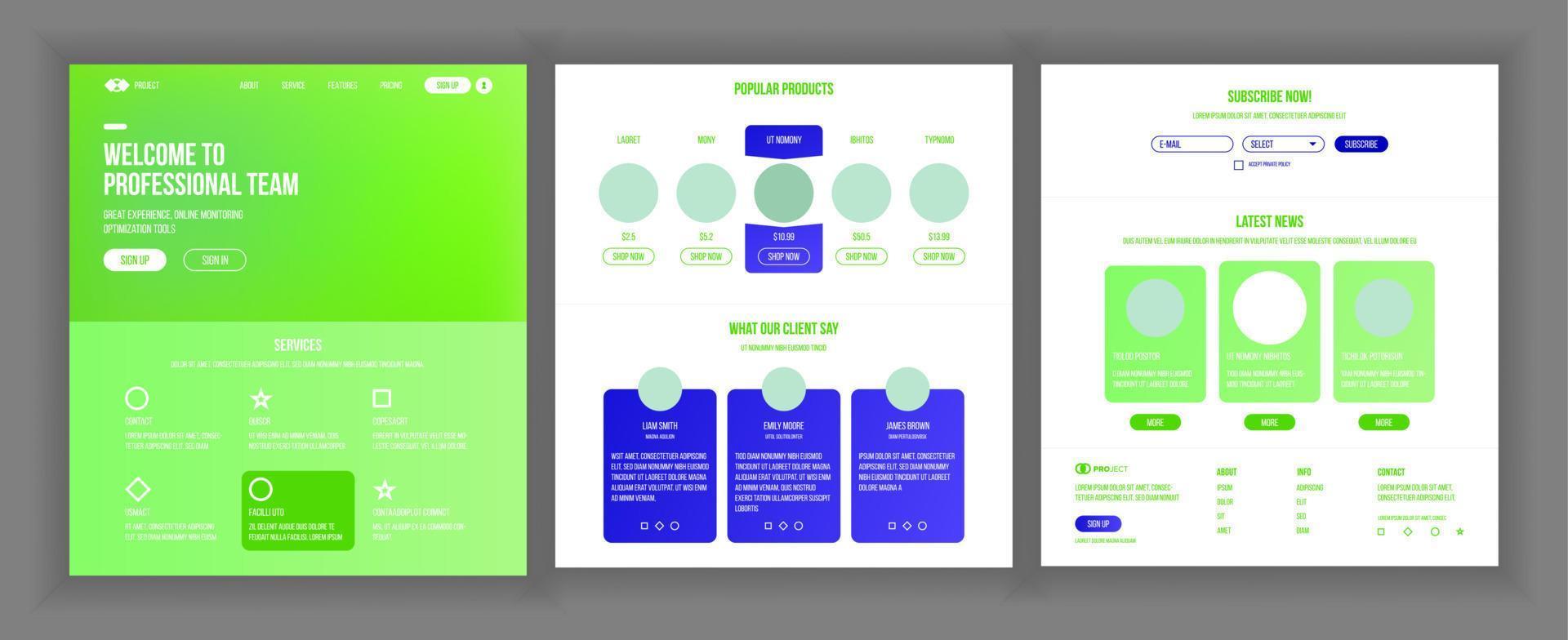 vecteur de conception de pages Web. concept d'entreprise de site Web. conception et développement de sites Web. modèle d'atterrissage. surveillance globale. investissement mondial. ferme de cryptographie. illustration