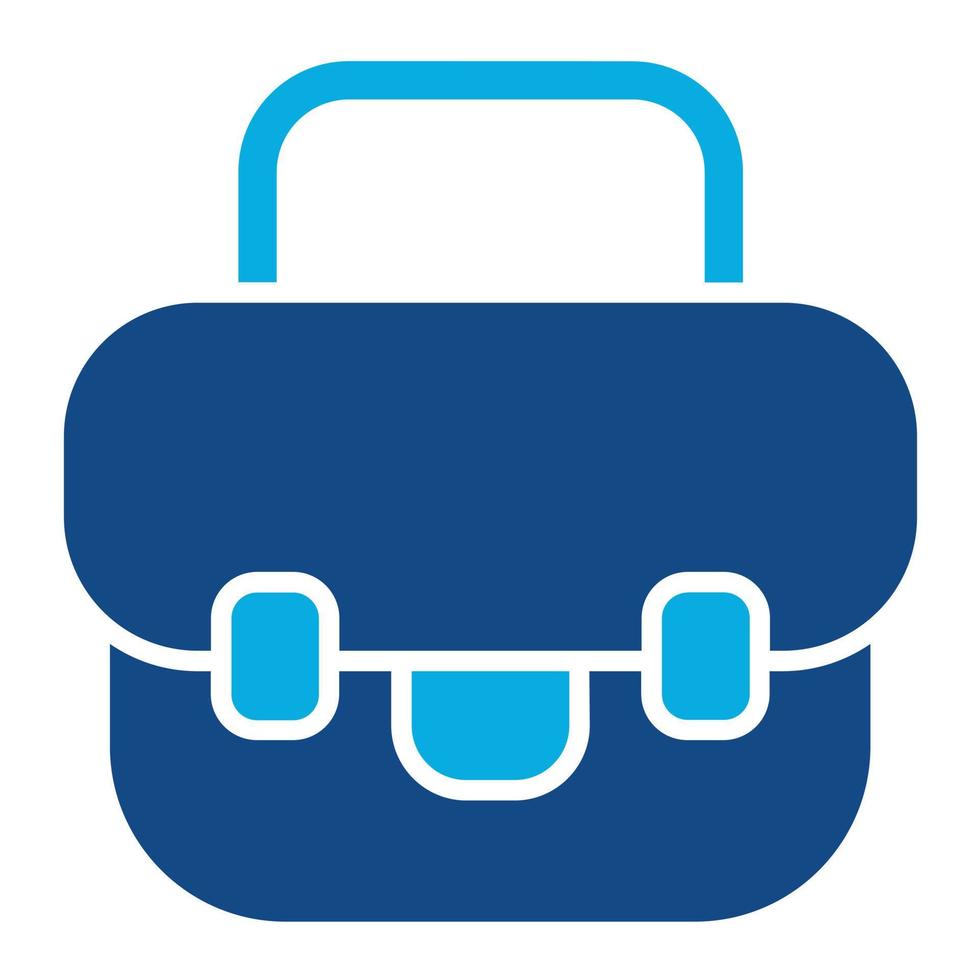 icône de deux couleurs de glyphe de business case vecteur